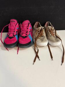 Nike LeBron Witness 5 CV362-600 US 10.5 Basketball Shoes & Vans Beige Canvas Sneakers