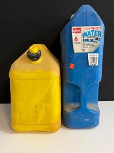 Blitz 5-Gallon Diesel Fuel Can & Igloo 6-Gallon Water Containers