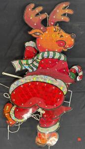 Holiday Time Animated Holographic Reindeer, 40" Lighted Outdoor Decoration With Dancing Motion