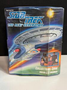 Star Trek TNG Collectors Case By Playmates, Holds 12 Action Figures, 1993, Accessories Included