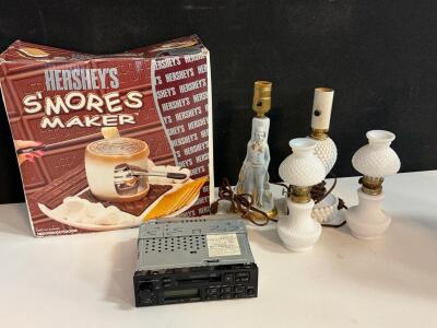 Vintage Milk Glass And Ceramic Table Lamps &ndash; Hobnail, Quilted, And Figurine Styles
