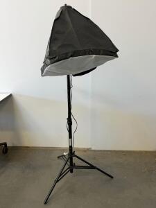 Softbox Lighting Kit With Boom Arm & Stand, 24"x24", CFL/LED Compatible, Studio Photo/Video