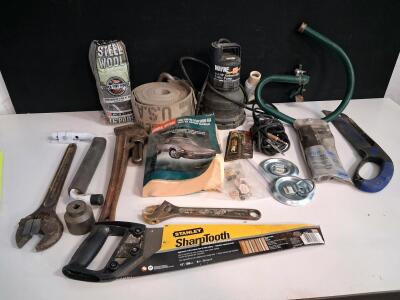 Assorted Hand Tools And Wayne 1/4 HP Submersible Utility Pump