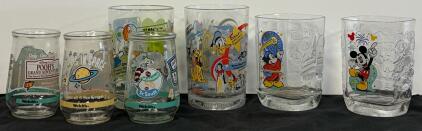 Welch's 1998 Character Glasses & Disney 2000 Millennium Tumblers - Pooh, Muppets, Mickey, And More