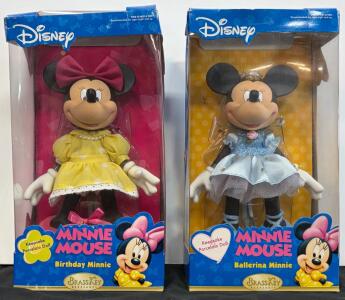 Disney Brass Key Keepsakes Minnie Mouse Porcelain Dolls - Birthday & Ballerina Editions