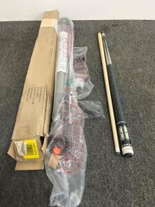 Joss II Pool Cue 19.5 oz, Maple Shaft, Irish Linen Wrap, Ebony/Holly Inlays, Original Box