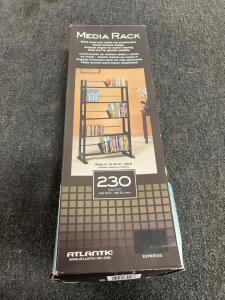 Atlantic 230-CD Media Rack, Espresso, Holds 230 CDs / 150 DVDs / 185 Blu-Rays, 40.5" Tall