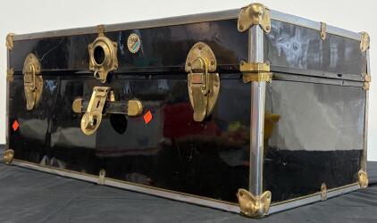 A&R Vintage Steamer Trunk With Brass Hardware