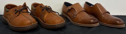 Prop&eacute;t Men's 1191-W Brown Comfort Shoes, La Milano A11716 Cognac Monk Strap, Size 8.5