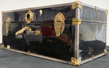 A&R Vintage Steamer Trunk With Brass Hardware