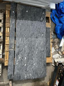 Black Granite Countertop Slab, 72" x 36" x 1.25", Honed Finish, inspect in person