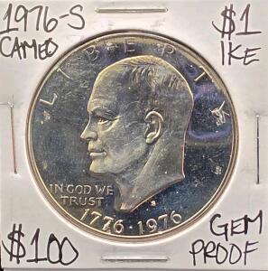 1976-S Cameo Gem Proof Ike Eisenhower Dollar