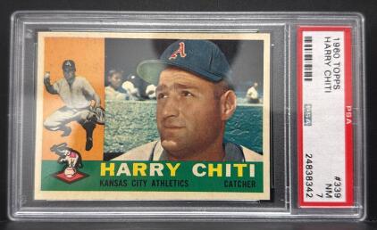 1960 Topps #339 Harry Chiti Kansas City Athletics PSA 7 NM Baseball Card - Serial #24838342