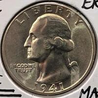 1941 MS68 RARE Key Date Mint Error Xs Two Quarter - 2