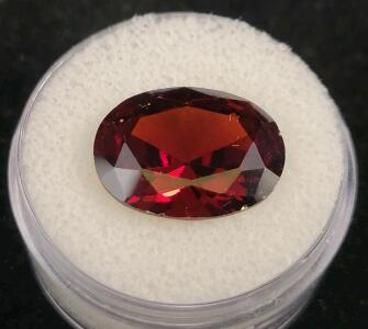 11ct Pigeon Blood Red Ruby Diamond Cut VVS Faceted Gemstone