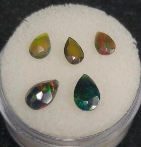 1.35ct Natural Etheopian Black Opal Gemstones