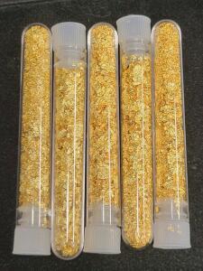 (5) Bottles of Gold Flake/Gold Leaf