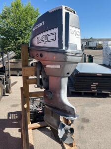 Suzuki DT 140 Outboard Motor, 2-Stroke Oil Injection, 140HP, Electric Start, Included Controls