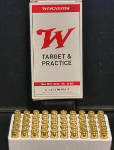 Winchester 10mm Auto Target & Practice 180gr FMJ, 50rd Box, Brass Case, Made in USA