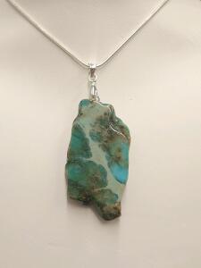 42.35ct Blue Sea Sediment Jasper Gemstone on .925 Necklace
