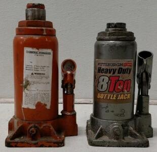 Pittsburgh and Central Hydraulics 8 Ton Hydraulic Bottle Jacks &ndash; Used Condition