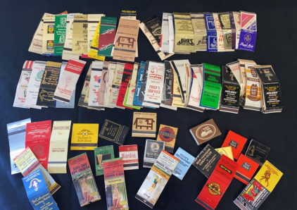 Vintage Matchbook Collection ~85, Hotels Restaurants Bars Advertising, Mid-Century USA