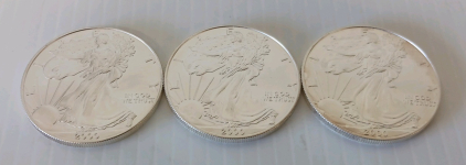 (3) 1 oz. Fine Silver Liberty Rounds