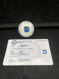 9.80ct Natural Tanzanite Faceted Emerald Cut Gemstone