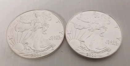 (2) 1 oz. Fine Silver One-Dollar Rounds