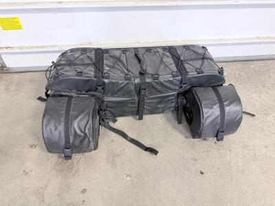 Universal Motorcycle Saddlebags, Black, 52L Capacity, Expandable, Water-Resistant