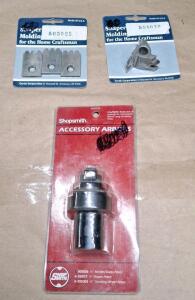 (1) Shopsmith 5/8&rdquo; Molder / Dado Arbor, Model 505506 & (2) Corob Corp. Shaper Cutter / Molding Knife Blade Packs