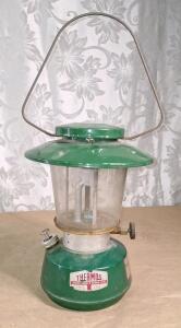 (1) Vintage Thermos Camping Lantern , Green Model # 8326, Burns Any Gasoline