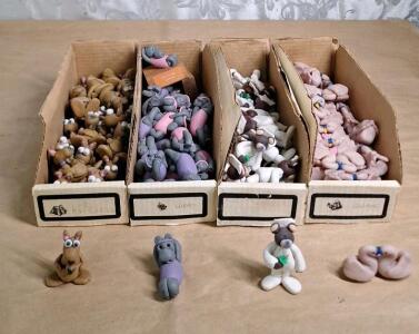 Lot Of 100+ Handmade Polymer Clay Animals, Kangaroos, Hippos, Bears & Swans