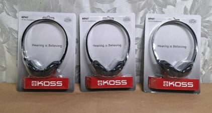 (3) KOSS KPH7 Wired Earphones