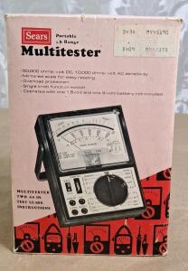 (1) Vintage Sears Portable 43 Range Multitester 5190, Like New & Unused In Original Packaging