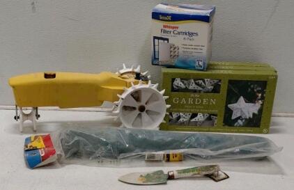 Garden Tool Attachment, Tetra Whisper Filter Cartridges, Star Garden Lights, Hand Tools Lot