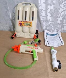 (1) Constant Pressure Super Soaker Watergun W/ Super Charger Power Pak Backpack