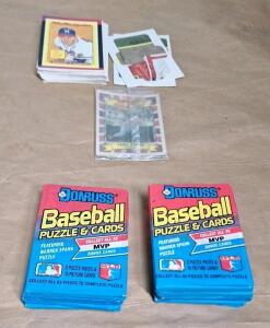Lot Of (8) Sealed Donruss Baseball Puzzle & Card Packs