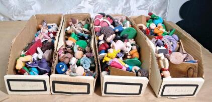 Lot Of 100+ Handmade Polymer Clay Characters, Assorted People & Animals