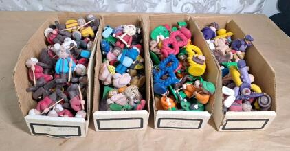 Lot Of 100+ Handmade Polymer Clay Characters, Assorted People & Animals