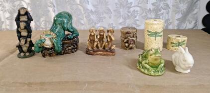 (8) Pieces Of Assorted Animal Figurene Table Decor