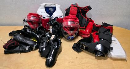 Complete Martial Arts Sparring Gear Set &ndash; Century/ATA/Master Kim, Helmets, Body, Gloves, Size M
