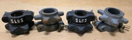 Vintage Cast Iron Adjustable Barbell Collars, Star-Lock, 5 lbs Each (Set of 4)