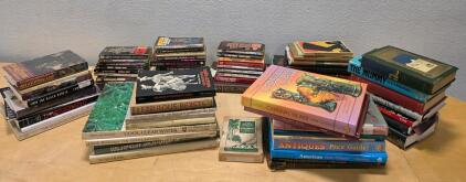 Large Mixed Lot of 45+ Books: Literature, Art, Mythology, True Crime, Collectibles, Reference