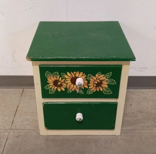 Decorative Painted 2-Drawer Nightstand