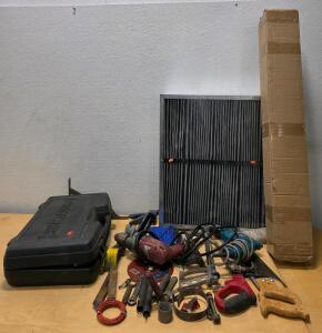 Black & Decker Tool Lot: Electric Drill, Hand Tools, Accessories, Storage Case And More
