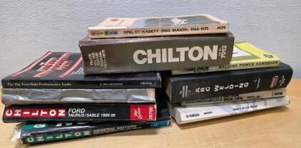 Automotive & Welding Repair Manual Lot: Chilton, Clymer, Yamaha, 1966&ndash;1995, Multiple Vehicles
