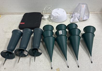 BUMP ARMOR protective case for laptop and tablets, (14) cemetery vases, crane drop Ultrasonic cool mist humidifier.( Not tested missing pieces)