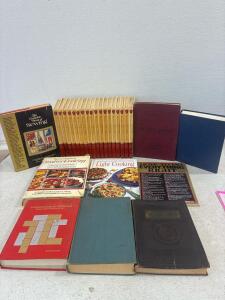 Books we all need at home set:(1-18 volumes) Illustrated Medical and Health Encyclopedia, The complete Book of Sewing, American Medical Association Family Medical Guide, Cookbooks, bookkeeping, history of the world and history of the United States books.