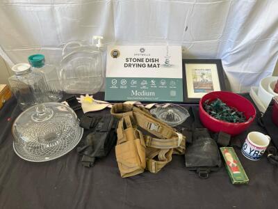 Glass Cake Stand, Beverage Dispenser, Ribbed Bottles, Tactical Gear, Dish Drying Mat